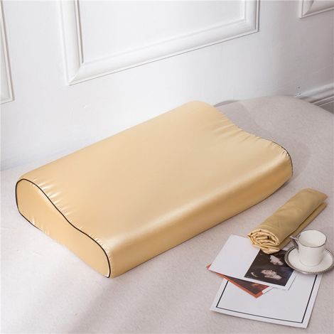 Housse De Coussin En Satin - 60x40cm - Fermeture Éclair - Kaki - 1 Pièce (1/5)