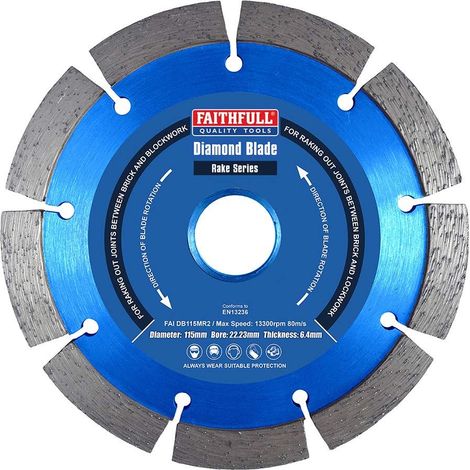 Faithfull TMR11522 Mortar Raking Diamond Blade 115 x 22mm FAIDB115MR2 (1/5)