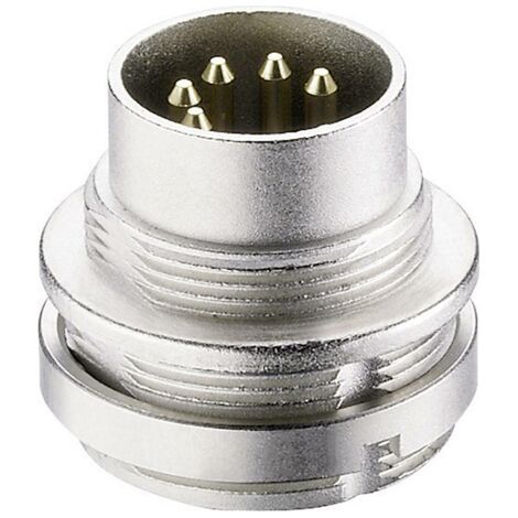 Connecteur rond DIN embase mâle verticale Lumberg 0314 08-1 Nombre de pôles: 8 argent 1 pc(s) D25418 (1/3)