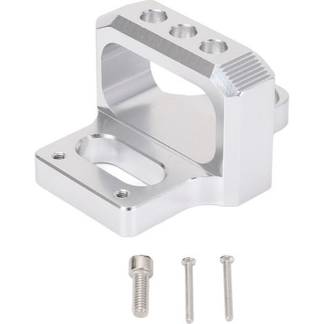 Montagehalterung für Magnetventil des Ladedruckreglers, aus Aluminiumlegierung, 3 Anschlüsse für MAC Silber. (1/4)