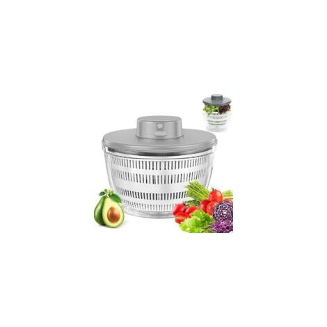Centrifuga elettrica per insalata, centrifuga automatica per insalata di grande capacità da 4000 ml, essiccatore per frutta e verdura con coperchio, asciugatura rapida, frullatore per insalata ricaric