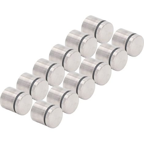 12 Supports de Montage en Acier Inoxydable 25x25mm pour Signalétique, Cadres Photo, Vis d'Écartement et Clous Publicitaires (1/5)