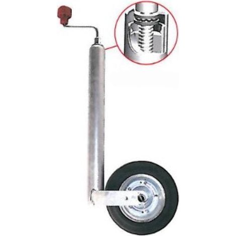 AL-KO Rueda jockey Plus Ø48 mm neumático de goma maciza 200 x 50 mm 150 kg