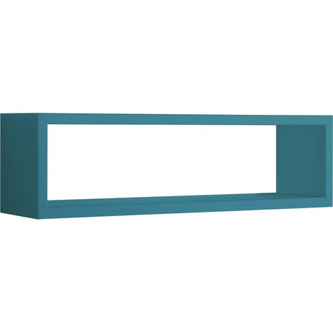 Étagère murale rectangulaire cube design moderne Regulus - Bleu 3 (1/3)