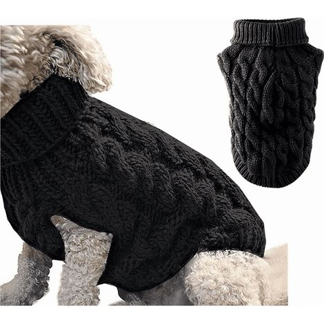 Pull-over Chien - Pull Tricoté Sans Manches en Laine - Pour Hiver - Tailles S à XL - Noir (1/5)