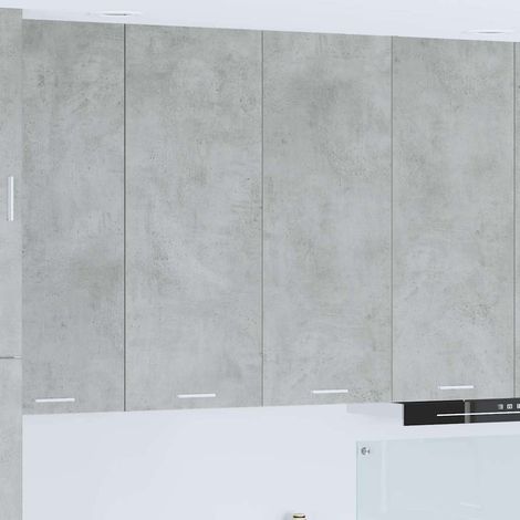 Hängeschrank mit Tür Beton Grau 80 x 31 x 100 cm Holzwerkstoff