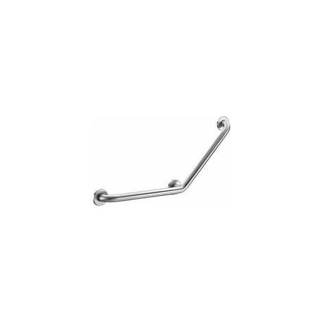 Barre de maintien coudée 135° Ø32 en inox 304 poli satiné – Longueur 400mm – Charge max 200kg – Fixation invisible 3 points (1/3)
