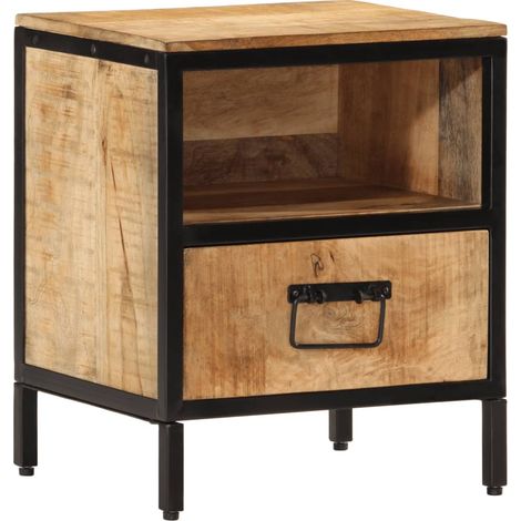Bedside Cabinet 40x35x50 cm Solid Wood Mango vidaXL