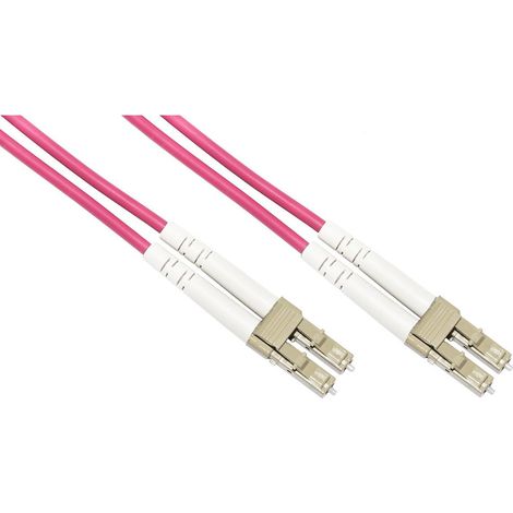 CAVO FIBRA OTTICA LC A LC MULTIMODE DUPLEX OM4 50/125 MT.1 (LKLCLC4501)