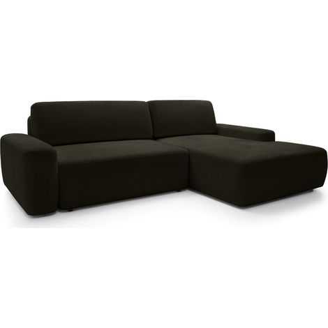 Selsey Baleo - Ecksofa mit Schlaffunktion, Chenille-Bezug, Olivgrün, rechtsseitig (1/5)