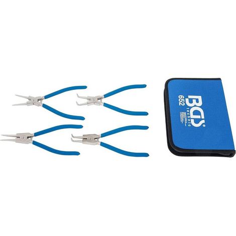 Jeu de Pinces à Circlips 250 mm - 4 pcs, Acier - Précision et Robustesse, Pro - D-Work (1/5)
