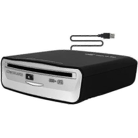 Lecteur CD universel pour voiture, lecteur optique externe portable alimenté par USB, compatible avec les voitures, les ordinateurs portables, les téléviseurs et autres appareils. (1/5)