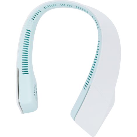 Ventilateur électrique sans pales, ventilateur de cou USB grande capacité, petit ventilateur portable pour les voyages et le sport (vert)