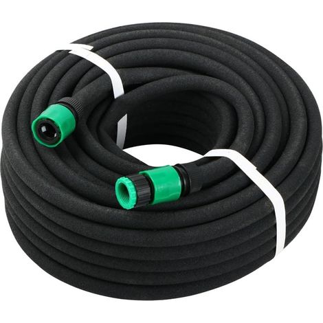 Tuyau poreux d'arrosage microporeux 30m – Diamètre 12mm – Avec raccords pour irrigation précise – Économie d'eau garantie