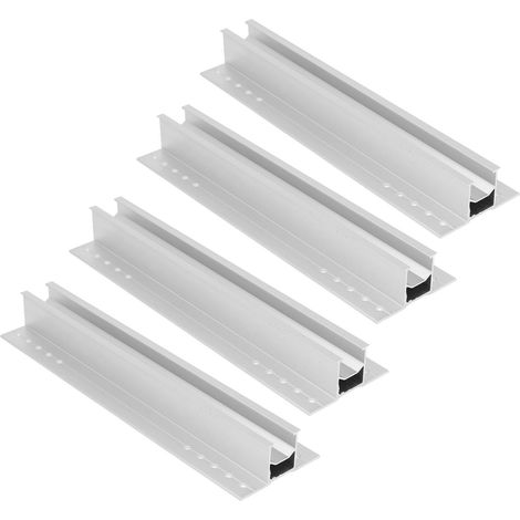 Kit de 4 supports pour panneaux solaires en alliage d'aluminium 300 mm résistant à la corrosion, pour toiture (1/5)