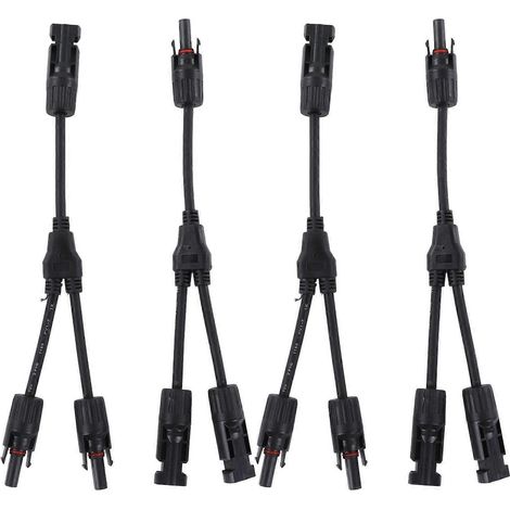 2er-Set Solarmodul Photovoltaik Y-Verzweigungskabel Parallelkabel PV-Adapterkabel Draht Stecker Buchse I