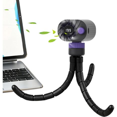 Ventilateur de poussette de voyage Batterie rechargeable 1800 mAh réglable – Ventilateur de bureau portable, pour la maison, le bureau, la voiture (1/5)