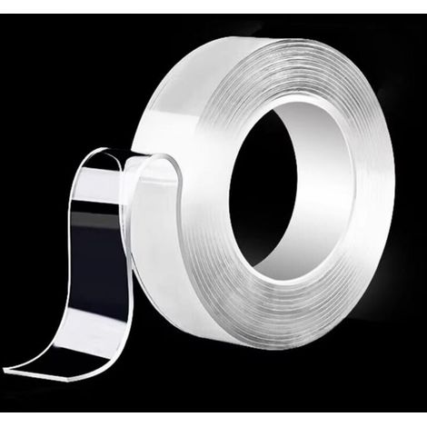 Ruban adhésif double face nano très résistant, transparent et résistant, multi-usages (2 cm x 300 cm, 2 mm d'épaisseur) (1/5)