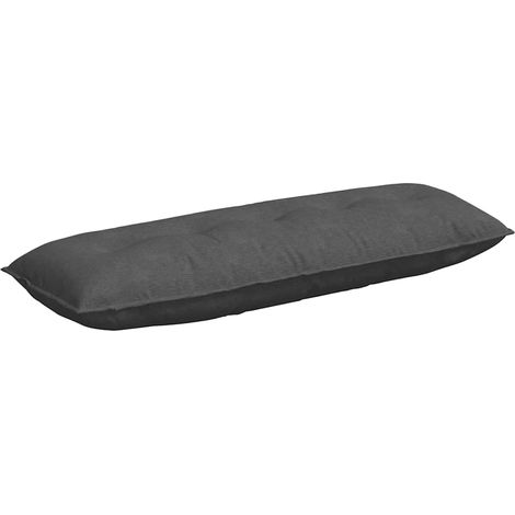 Back Pillow Dark Grey 140 x 50 cm Corduroy Fabric vidaXL