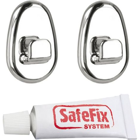 METALTEX - SET 2 GANCI ORBIT CROMATI SAFE-FIX (1/3)