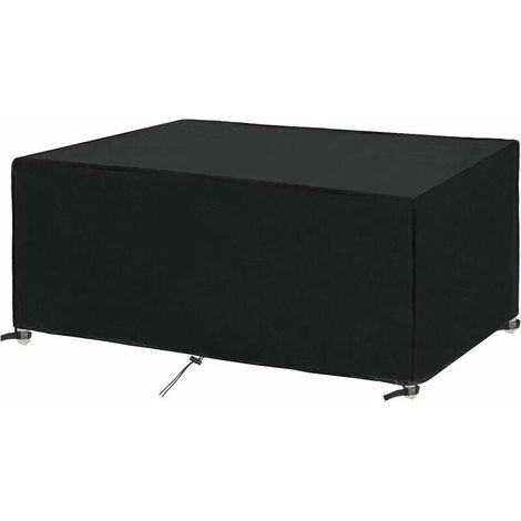 TRIMEC Rechteckige Gartentischabdeckung, wasserdichte Abdeckung, 250 x 150 x 90 cm, für Gartenmöbel, Schutzhülle für Gartenmöbel, Plane, Abdeckung für Gartenmöbel, winddicht, UV-beständig, 250 x 150 x (1/4)