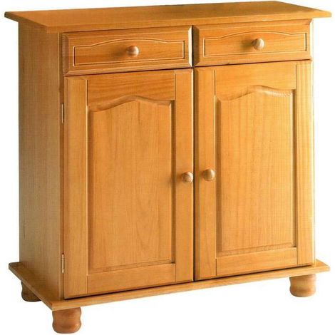 Aparador 2 Puertas Altea en acabado madera maciza de pino color miel 86 cm(alto)88 cm(ancho)42 cm(largo) (1/2)