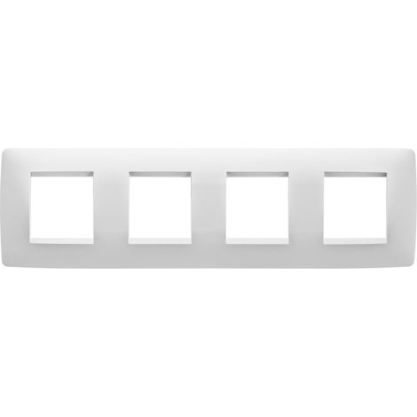 PLAQUE ONE 2+2+2+2P H BLANC SATIN GEWISS GW16128VW