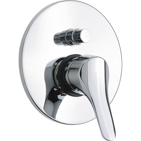 Miscelatore monocomando per vasca e doccia ad incasso 70x80-100 mm in ottone cromato - Cisal Mito (1/2)