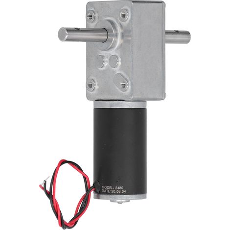 Moteur CC à engrenages à vis sans fin à double sortie 5840-31ZY, engrenages entièrement métalliques, verrouillage automatique, longueur d'arbre 33 mm, 12 V CC, 27 tr/min (1/5)
