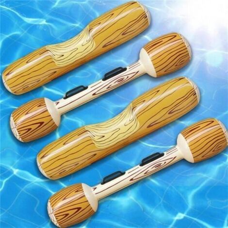 (Marron)Jouets gonflables de Piscine Designed For Joy , Flotteur Jeu Double Battre Bâton De Bûche De Natation(4pcs) (1/4)