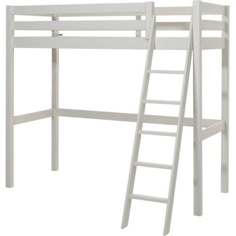 Lit Mezzanine Enfant "Pino" 90x200cm Blanc (1/2)