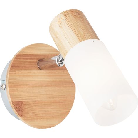 lampe applique murale bois clair/blanc  1x C35, E14, 3,5W, adapté aux lampes à bougie (non incluses)  Échelle A ++ à E  Tête pivotante (1/5)