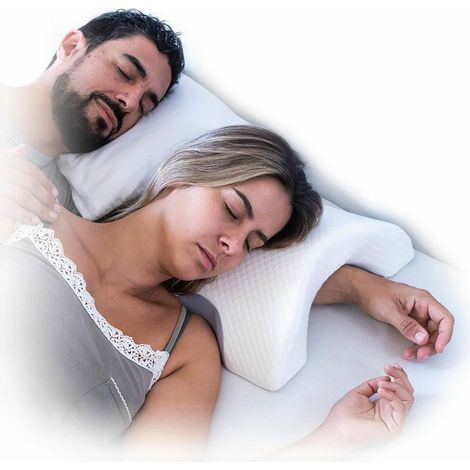 Oreiller Viscoélastique Cervical - CELLUSTOP - Ergonomique - Housse Lavable - 36x12,5x30,5 cm
