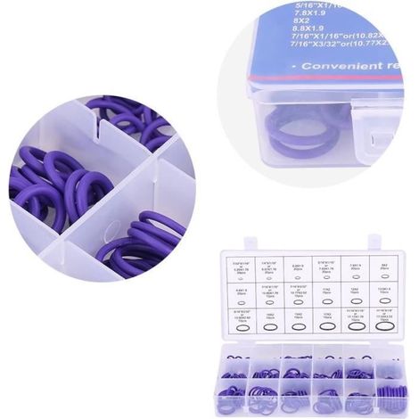 Joint torique - Assortiment 270 pièces - Caoutchouc nitrile - Couleur violet - Étanchéité forte (1/4)