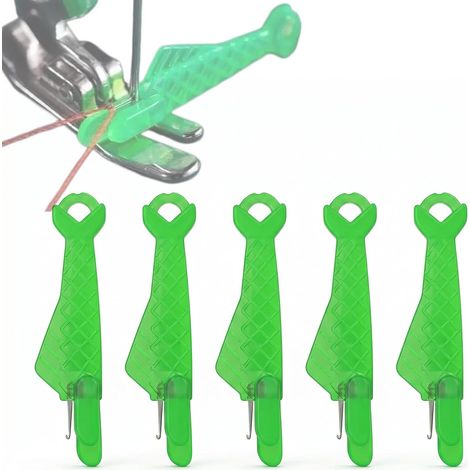Sewing Machine Needle Threader, 5 Pieces for Hand Sewing and Low Light Projects, Quilting and Beading Accessory, Set of Five Portable Needle Threaders (1/5)