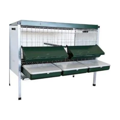 Mini poulailler 100135 pour 2 à 3 poules – Construction galvanisée empilable – Dimensions 100x50x80 cm – Poids léger 14 kg – Rocila