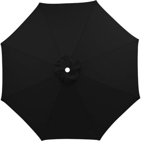 Parasol De Remplacement - 2,7 M - 8 Côtes - Pour Table D Extérieur Et Patio - Noir (1/4)