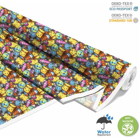 TESSUTI DECORATIVI PER ESTERNI OXFORD - Motivo Kawaii School (1/5)
