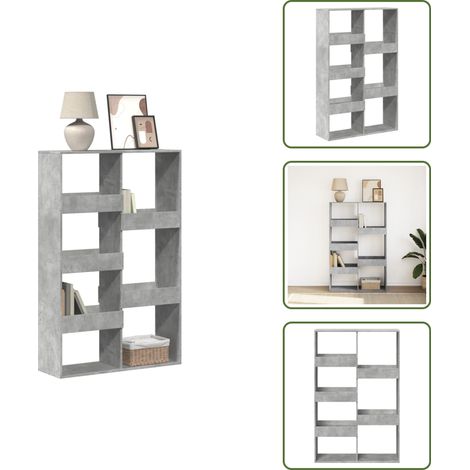 The Living Store Bücherregal Betongrau 100x33x155,5 cm Holzwerkstoff - Bücherregal Betongrau (1/5)