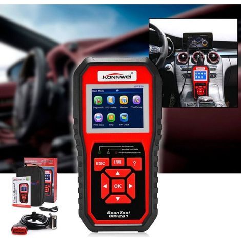 Testeur OBDII/OBD2, lecteur de codes de diagnostic EOBD, Kw850, diagnostic automobile ODB Obd2 - (1/4)