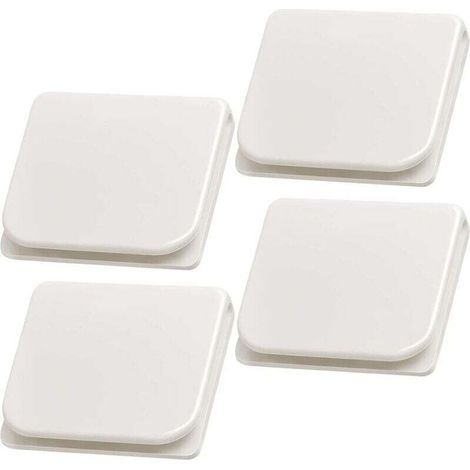 Confezione da 4 clip per tenda da doccia per rivestimento, supporti antivento e paraspruzzi, clip autoadesive per tenda da vasca per tenere la tenda in posizione, bianco