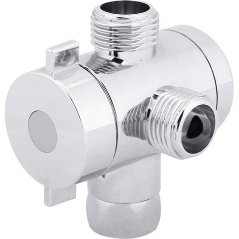 Válvula desviadora para brazo de ducha Grifo de ducha ABS Válvula desviadora para cabezal de ducha Adaptador de conector Ajustable Universal Comp (1/4)