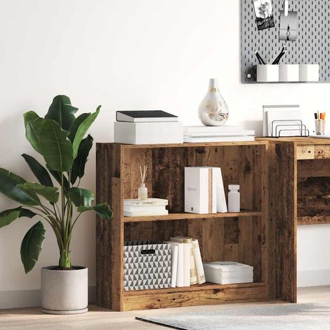 vidaXL Bookcase Old Wood 80x24x76 cm Engineered Wood