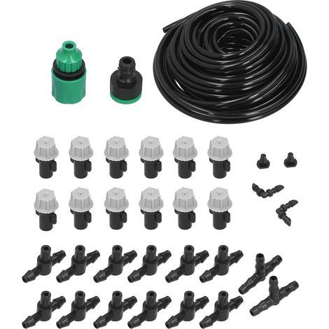 10-m-Bewässerungsset mit Gartenschlauch, kostenlosem Regner, automatischer Zerstäubungsdüse und Gartenbewässerungsset (1/5)