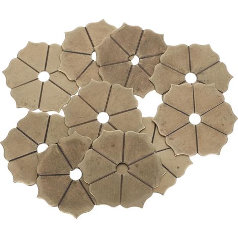 Tofficu Lot de 10 plaques fixation en cuivre vintage à motif (1/5)
