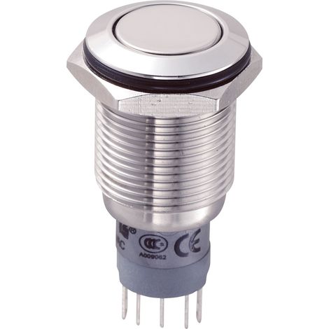 TRU COMPONENTS 701954 LAS2GQF-11/S/P Vandalismusgeschützter Drucktaster 250 V/AC 3 A 1 x Ein/(Ein) t