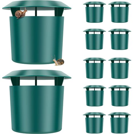12 stuks slakkenvallen, draagbare bierslakkenvallen, herbruikbare plastic slakkenval, waterdichte slakkenvallen voor tuin, fruittuin, voor groeibescherming (1/5)