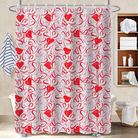 Voile de douche fluide en polyester 180x180 stylé housse de baignoire pour une déco d’hiver réconfortante (1/5)