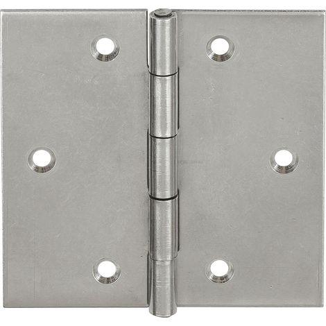 VORMANN Tür-Scharnier kantig B80xH80mm,gerollt Edelstahl,rostfrei (1/2)