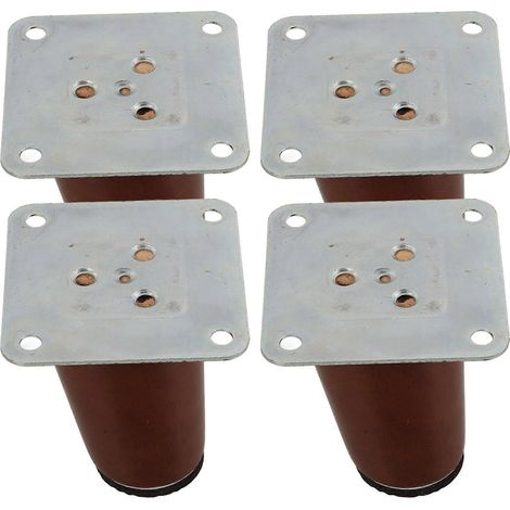 3 jeux de pieds de canapé de rechange en bois, 4 pièces par paquet, adaptés aux amateurs de bricolage, couleur marron élégante, robustes et durables. (1/5)